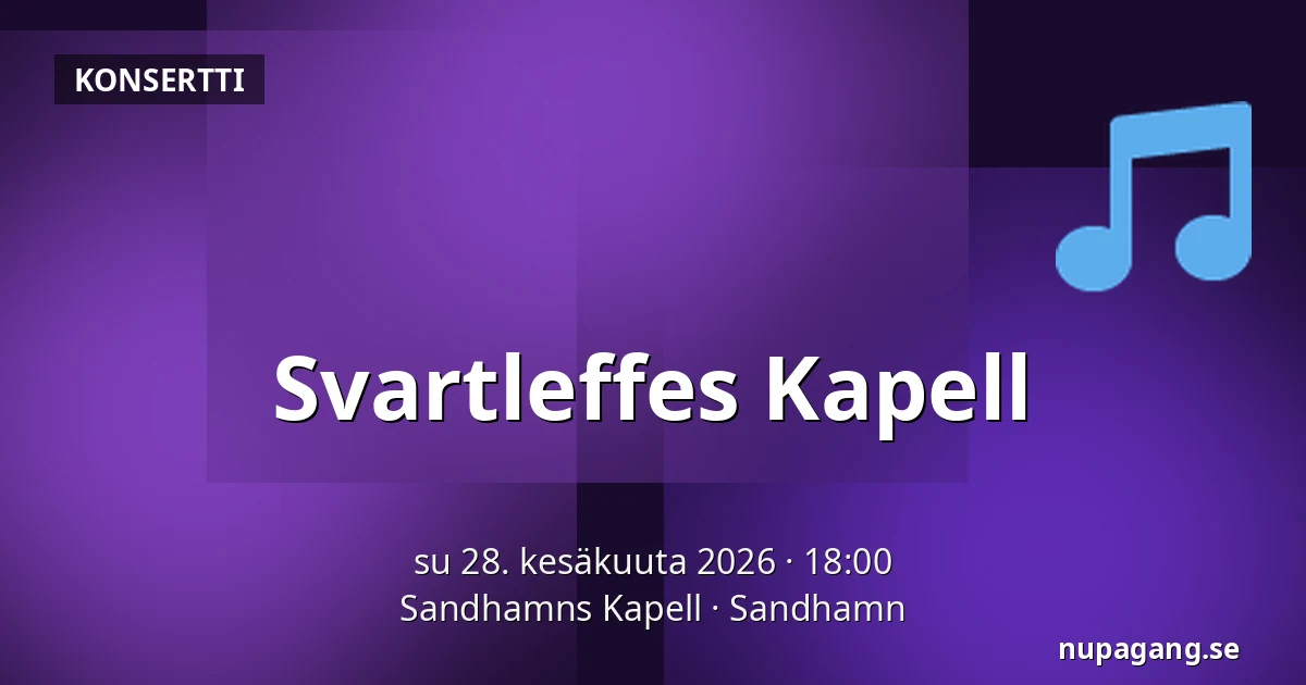 Svartleffes Kapell — Sandhamns Kapell, Sandhamn