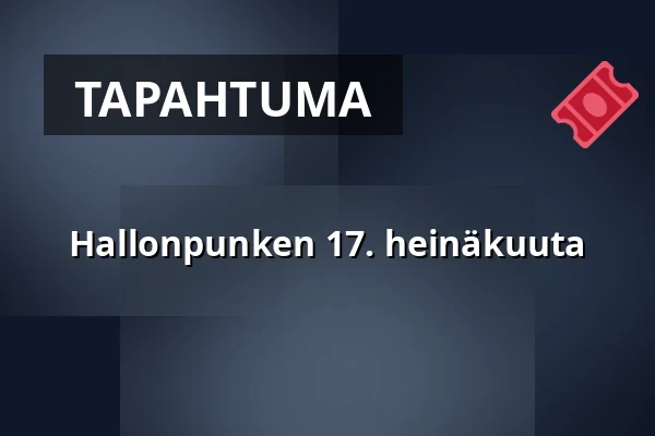 Hallonpunken 17. heinäkuuta — Hallunda Folkets Hus - Idun, Norsborg