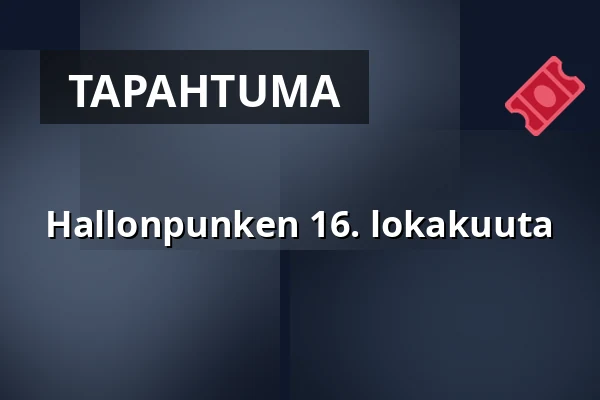 Hallonpunken 16. lokakuuta — Hallunda Folkets Hus - Idun, Norsborg