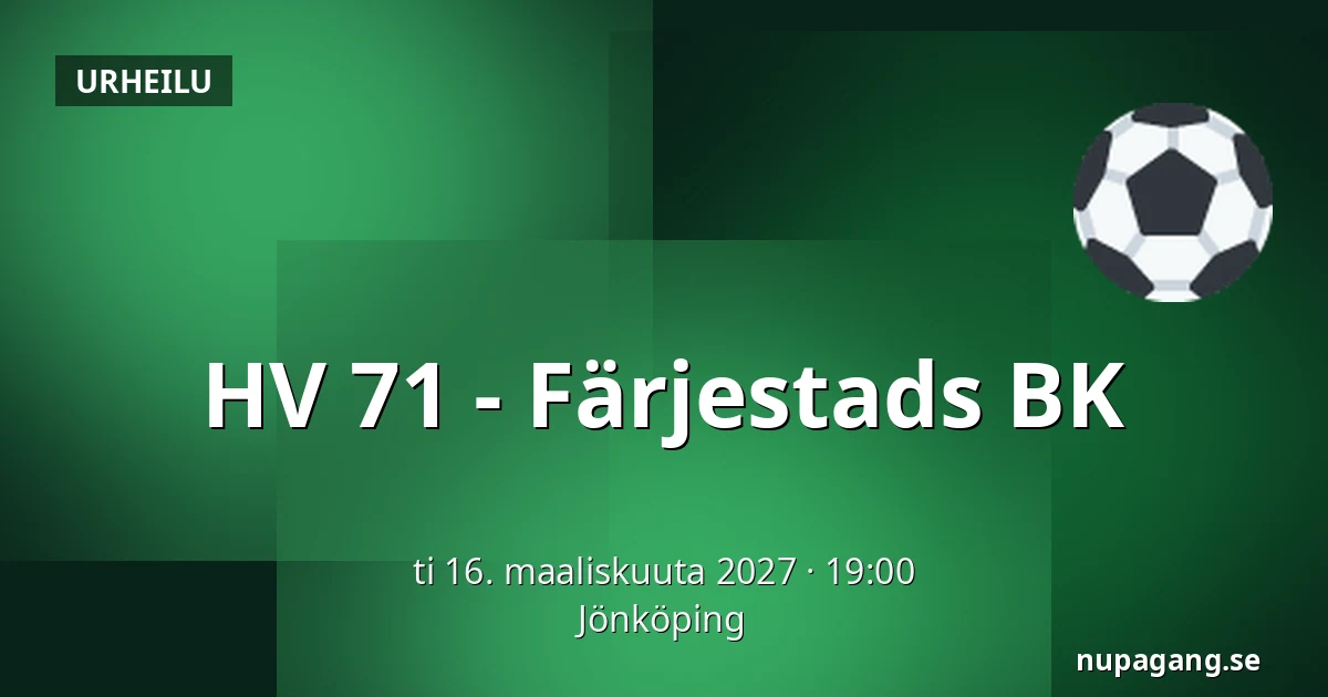HV 71 – Farjestad — Jönköping