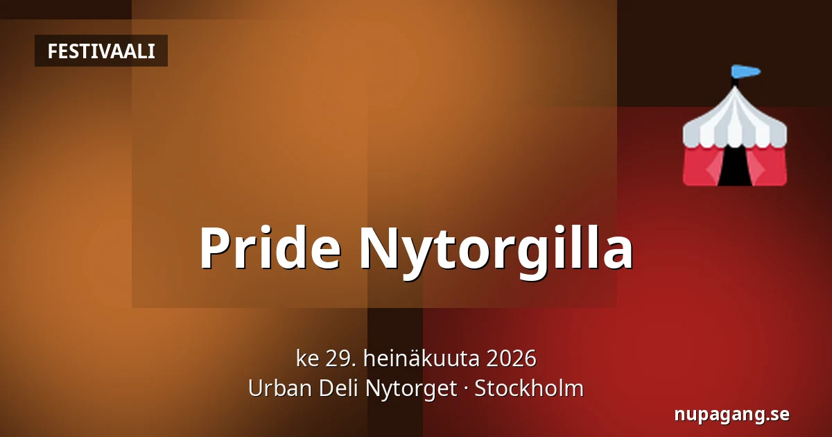 Pride Nytorgilla — Urban Deli Nytorget, Tukholma