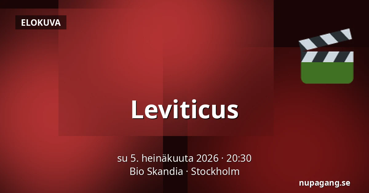Leviticus — Bio Skandia, Tukholma