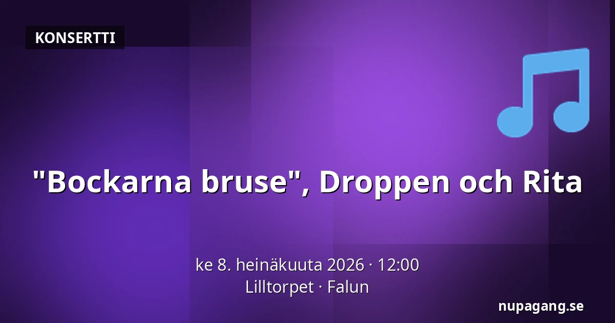 "Bockarna bruse", Droppen och Rita — Lilltorpet, Falun