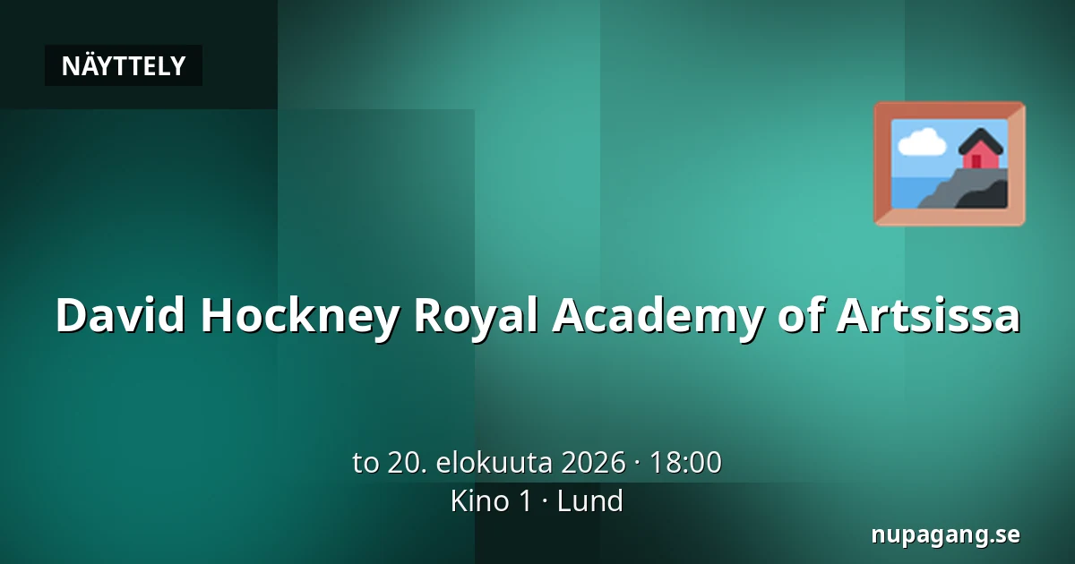 David Hockney Royal Academy of Artsissa — Kino 1, Lund