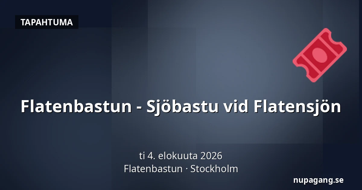 Flatenbastun - Sjöbastu vid Flatensjön — Flatenbastun, Tukholma