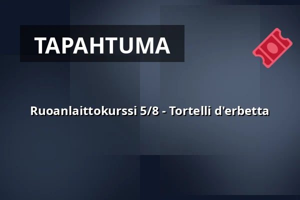 Ruoanlaittokurssi 5/8 - Tortelli d'erbetta — Skälderviksplan, Tukholma