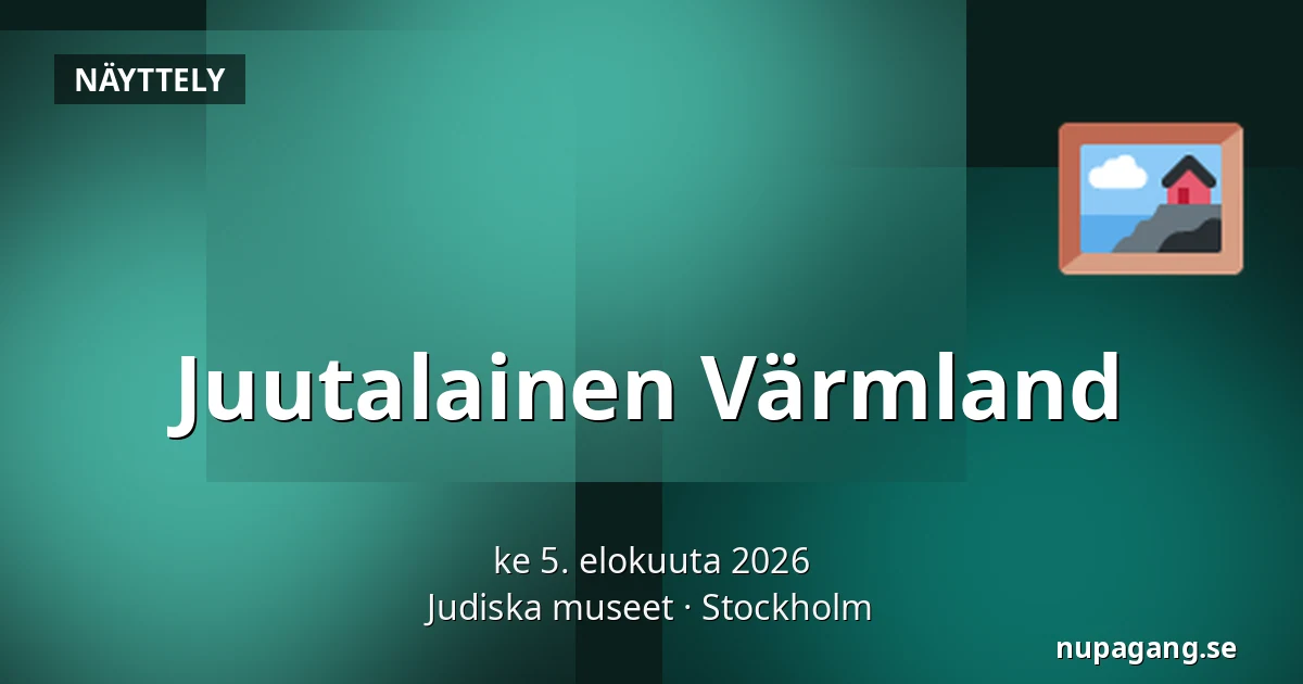 Juutalainen Värmland — Judiska museet, Tukholma