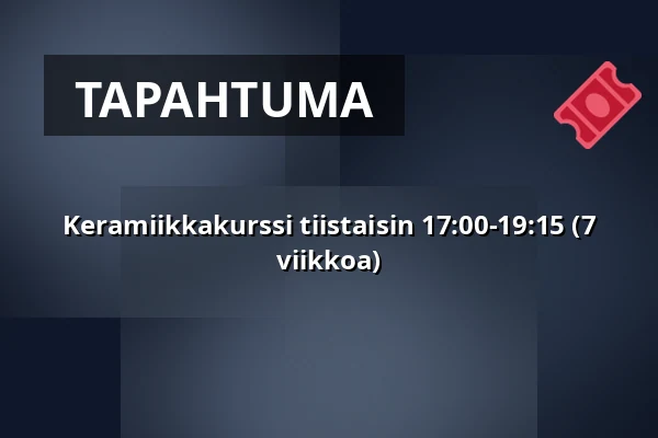 Keramiikkakurssi tiistaisin 17:00-19:15 (7 viikkoa) — Ögir Mat & Musik, Köping
