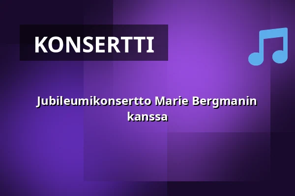 Jubileumikonsertto Marie Bergmanin kanssa — Börsen, Tukholma