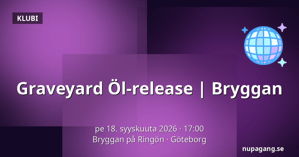 Graveyard Öl-release | Bryggan — Bryggan på Ringön, Göteborg