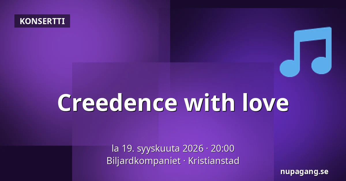 Creedence with love — Biljardkompaniet, Kristianstad