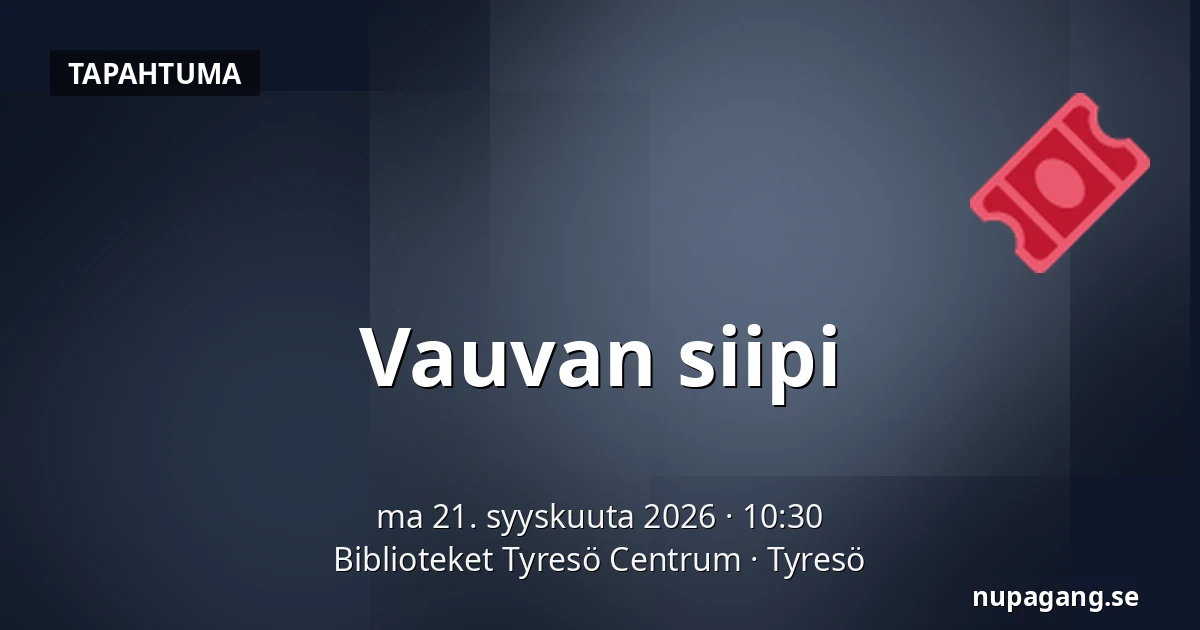 Vauvan siipi — Biblioteket Tyresö Centrum, Tyresö