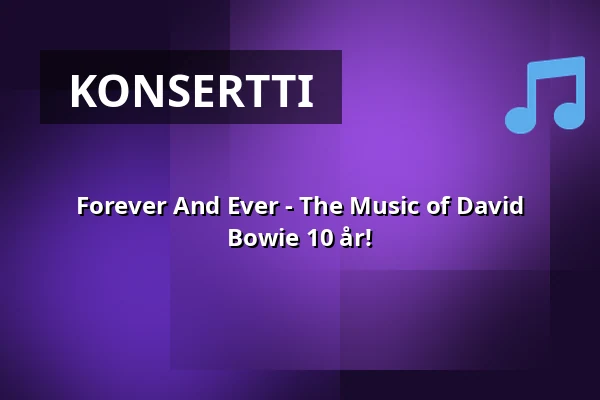 Forever And Ever - The Music of David Bowie 10 år! — Reimersholme Hotel, Tukholma