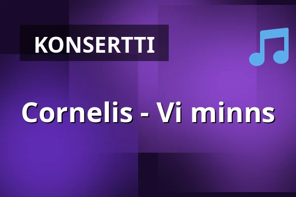 Cornelis - Vi minns — Thule Teatern, Örnsköldsvik