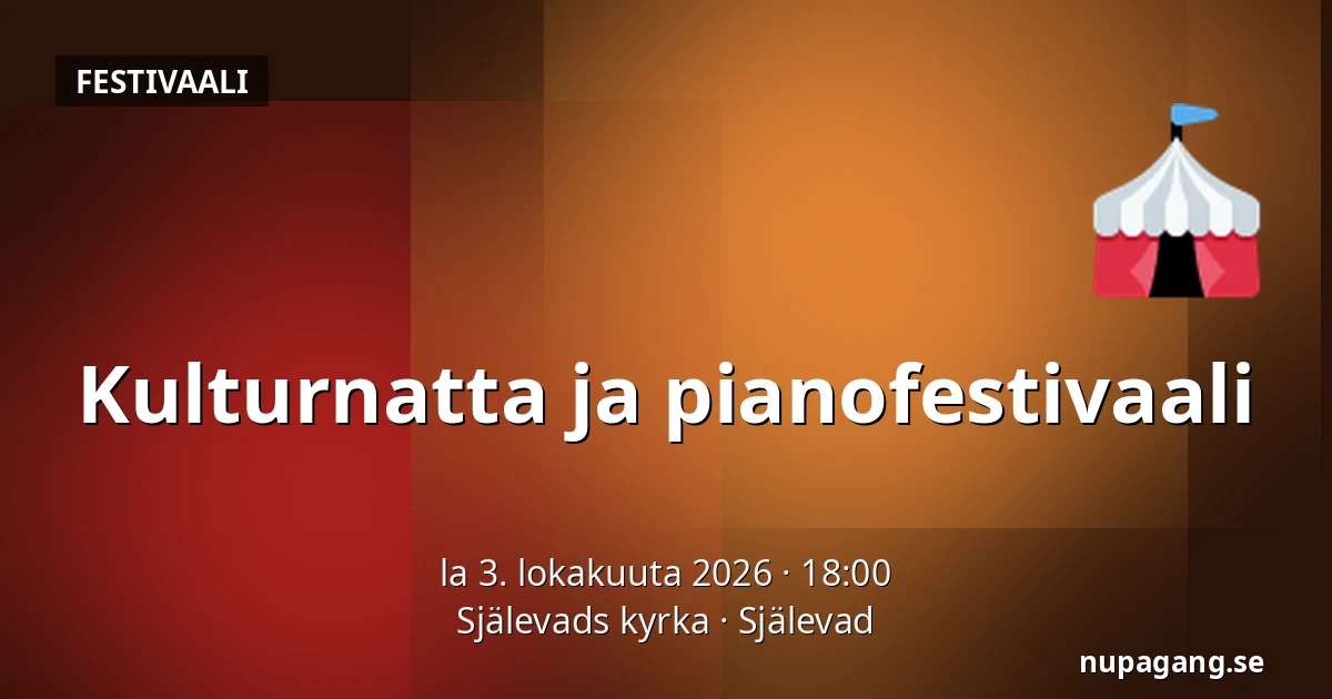 Kulturnatta ja pianofestivaali — Själevads kyrka, Själevad