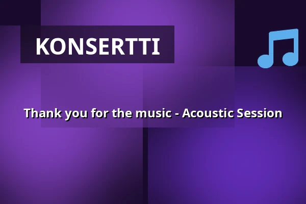 Thank you for the music - Acoustic Session — Mora Parken, mora