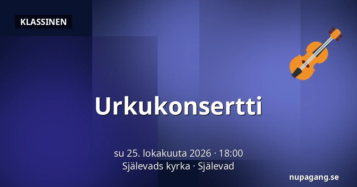 Urkukonsertti — Själevads kyrka, Själevad