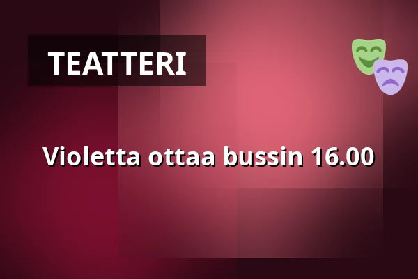 Violetta ottaa bussin 16.00 — Brännö Folkets Hus, Torup
