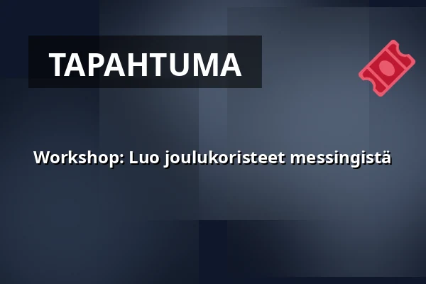 Workshop: Luo joulukoristeet messingistä — Hallwylska museet, Tukholma