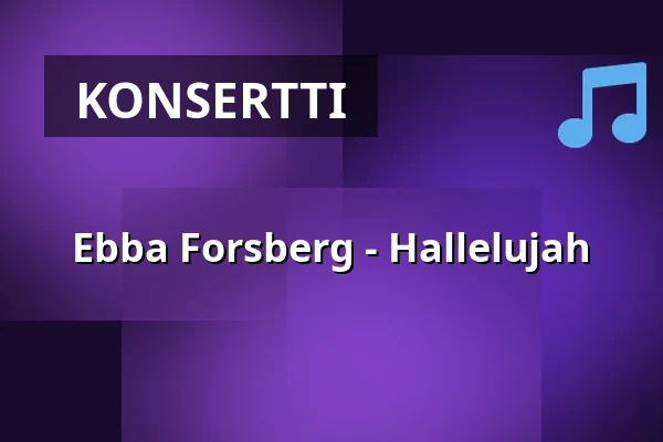 Ebba Forsberg - Hallelujah — S:t Botvids kyrka, Oxelösund