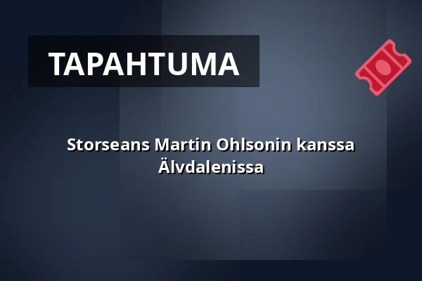 Storseans Martin Ohlsonin kanssa Älvdalenissa — Hotell Älvdalen, Älvdalen