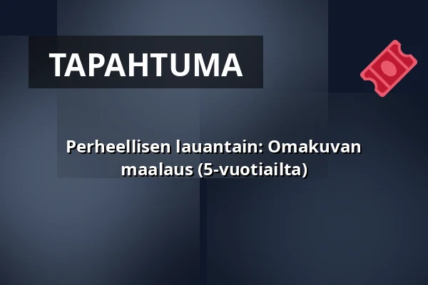 Perheellisen lauantain: Omakuvan maalaus (5-vuotiailta) — Uppsala konstmuseum, Uppsala