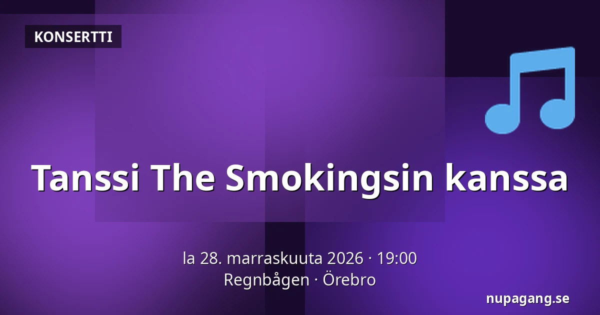 Tanssi The Smokingsin kanssa — Regnbågen, Örebro