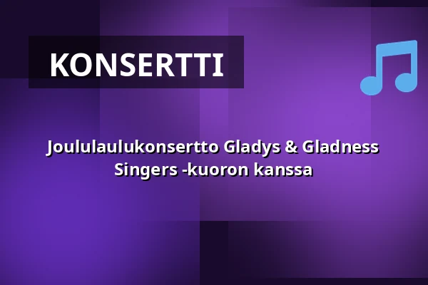 Joululaulukonsertto Gladys & Gladness Singers -kuoron kanssa — Hedvig Eleonora kyrka, Tukholma