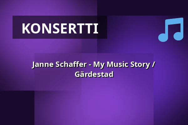 Janne Schaffer - My Music Story / Gärdestad — Västerås Kongress, Västerås