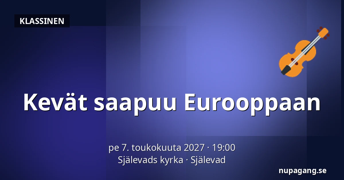 Kevät saapuu Eurooppaan — Själevads kyrka, Själevad