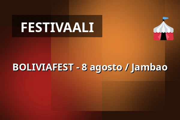 BOLIVIAFEST - 8 agosto / Jambao — Arena 75, Tukholma
