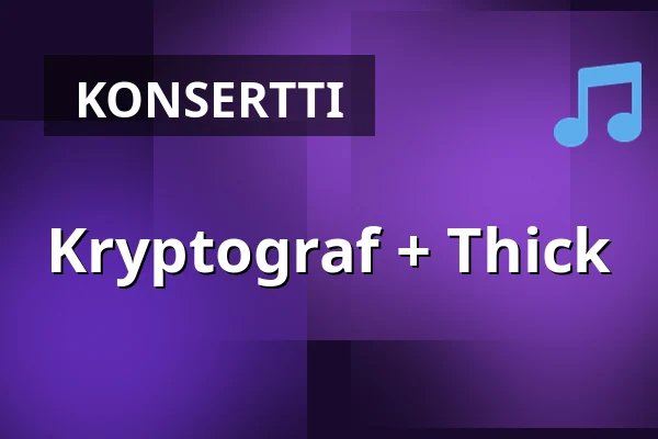 Kryptograf + Thick — Musikens Hus & Hängmattan Kök & Bar, Göteborg