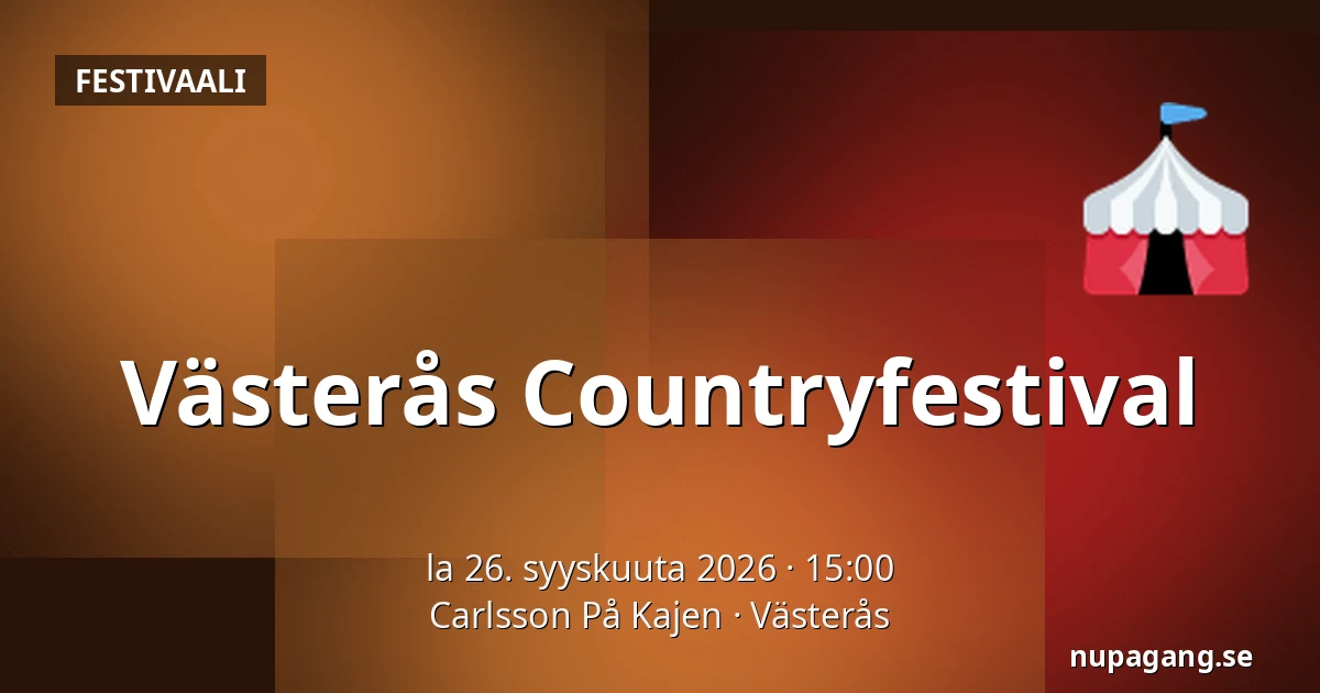 Västerås Countryfestival — Carlsson På Kajen, Västerås