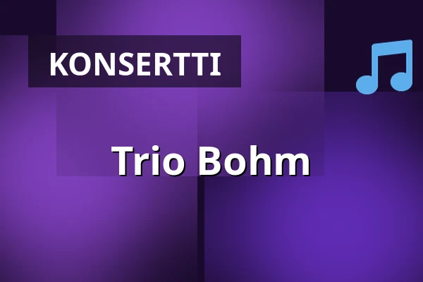 Trio Bohm — Teatern i Hjorthagens Kulturhus, Tukholma