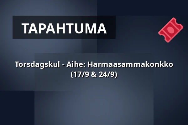 Torsdagskul - Aihe: Harmaasammakonkko (17/9 & 24/9) — Biotopia, Uppsala