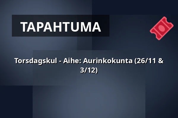Torsdagskul - Aihe: Aurinkokunta (26/11 & 3/12) — Biotopia, Uppsala