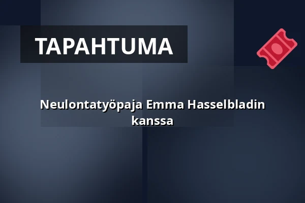 Neulontatyöpaja Emma Hasselbladin kanssa — Sergels torg, Tukholma