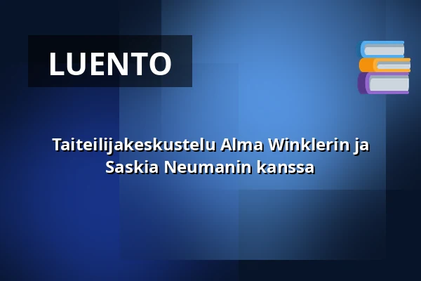Taiteilijakeskustelu Alma Winklerin ja Saskia Neumanin kanssa — Judiska museet, Tukholma