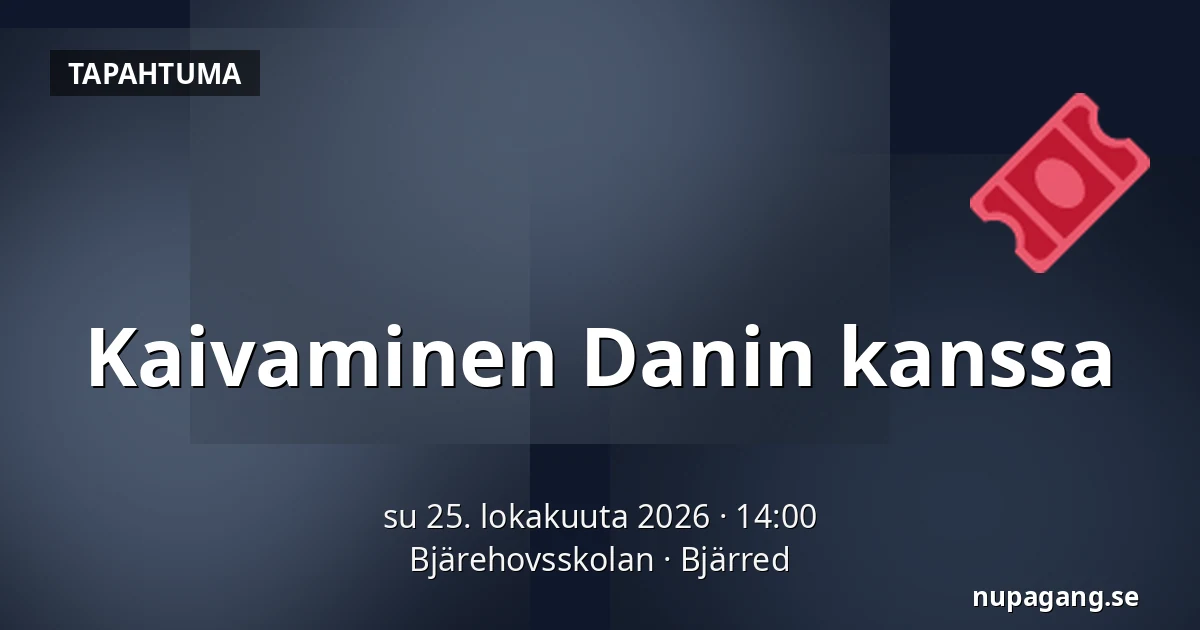 Kaivaminen Danin kanssa — Bjärehovsskolan, Bjärred
