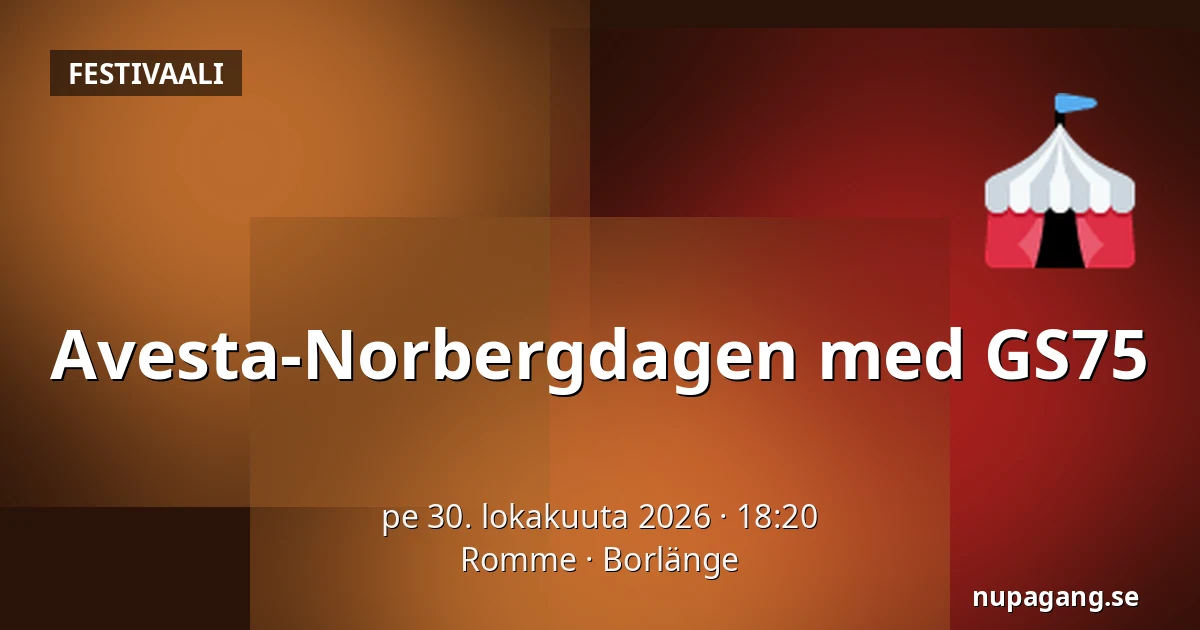 Avesta-Norbergdagen med GS75 — Romme, Borlänge