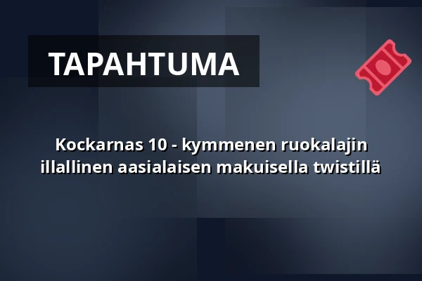 Kockarnas 10 - kymmenen ruokalajin illallinen aasialaisen makuisella twistillä — Bryggan - Eskilstuna Golfklubb, Eskilstuna