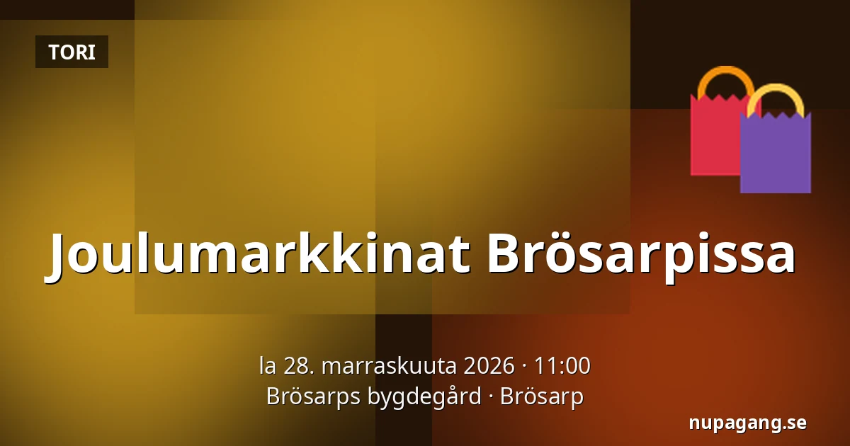 Joulumarkkinat Brösarpissa — Brösarps bygdegård, Brösarp