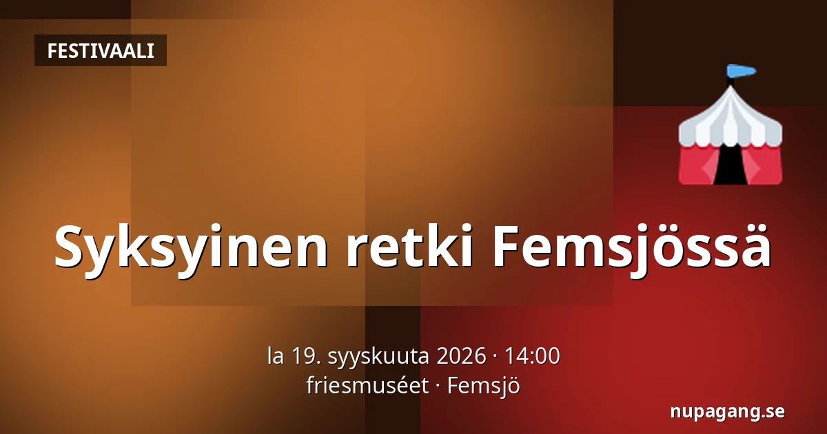 Syksyinen retki Femsjössä — friesmuséet, Femsjö