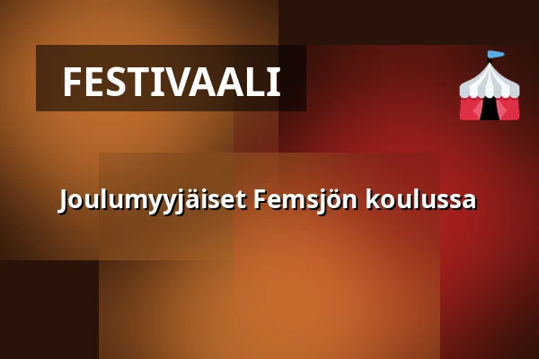 Joulumyyjäiset Femsjön koulussa — friesmuséet, Femsjö