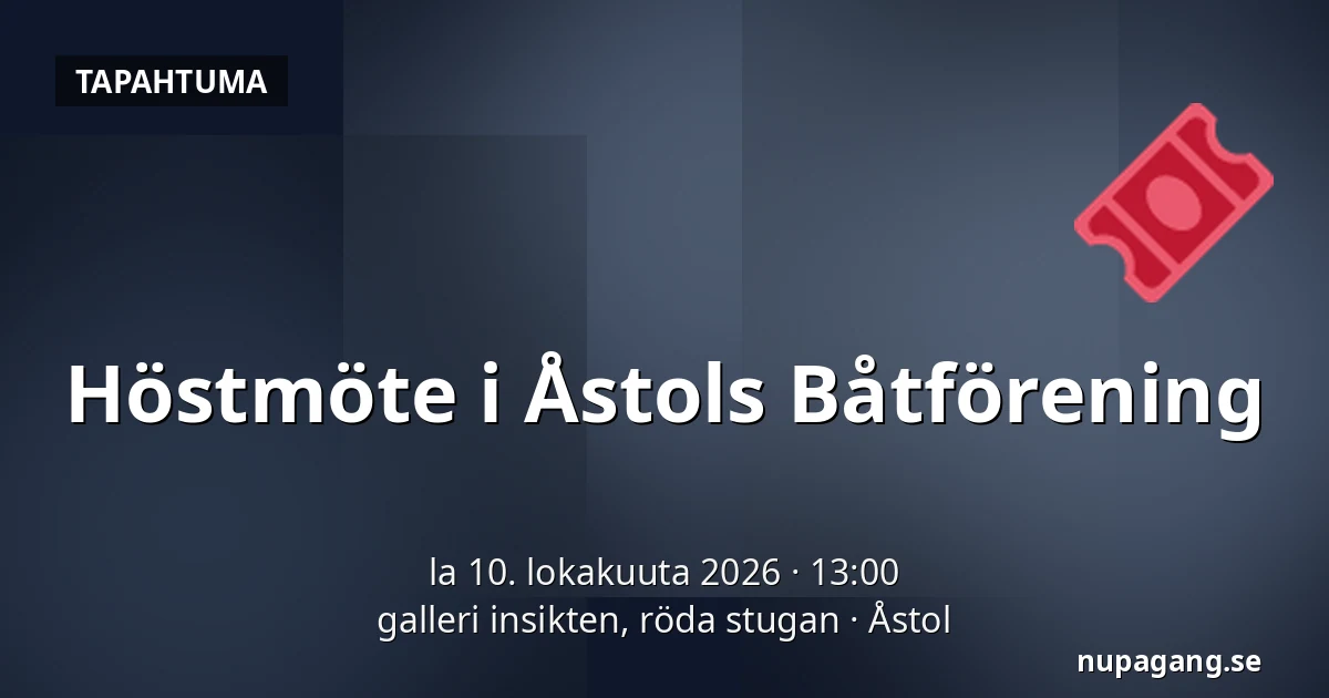 Höstmöte i Åstols Båtförening — galleri insikten, röda stugan, Åstol