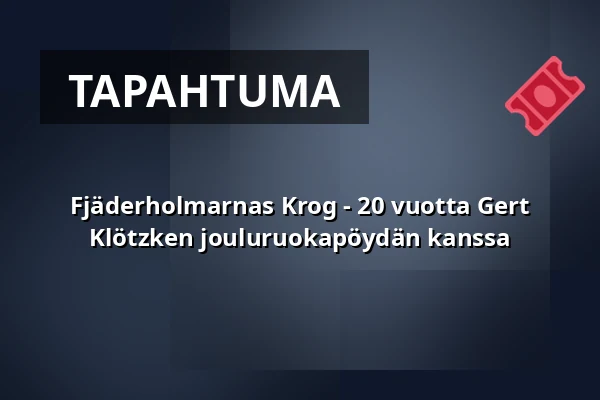 Fjäderholmarnas Krog - 20 vuotta Gert Klötzken jouluruokapöydän kanssa — Fjäderholmarnas Krog, stockholm
