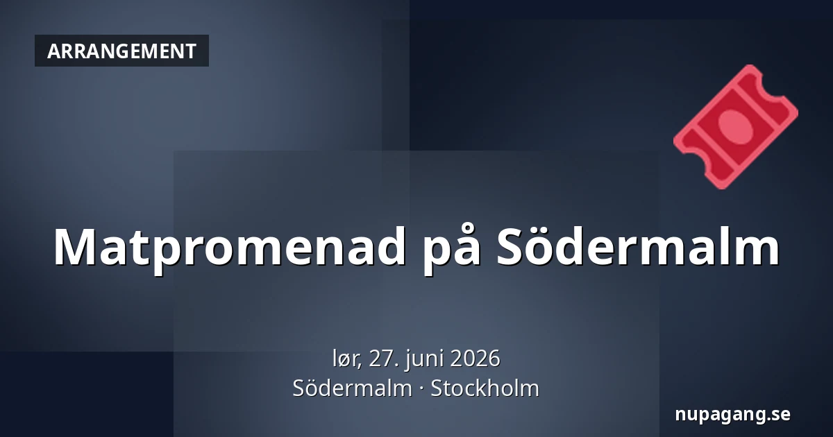Matpromenad på Södermalm — Södermalm, Stockholm
