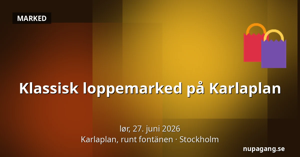 Klassisk loppemarked på Karlaplan — Karlaplan, runt fontänen, Stockholm