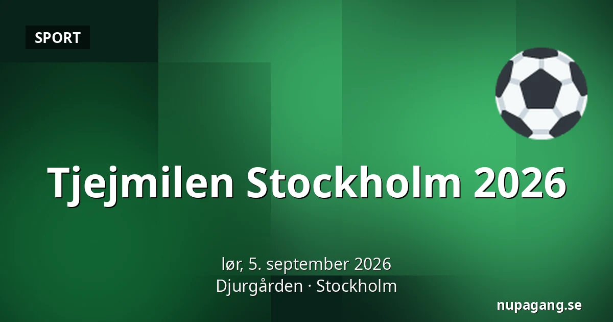 Tjejmilen Stockholm 2026 — Djurgården, Stockholm