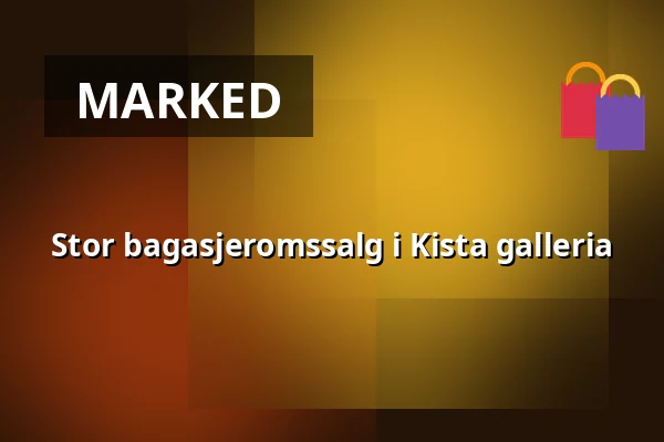 Stor bagasjeromssalg i Kista galleria — Kista galleria, Östra p-huset, Stockholm